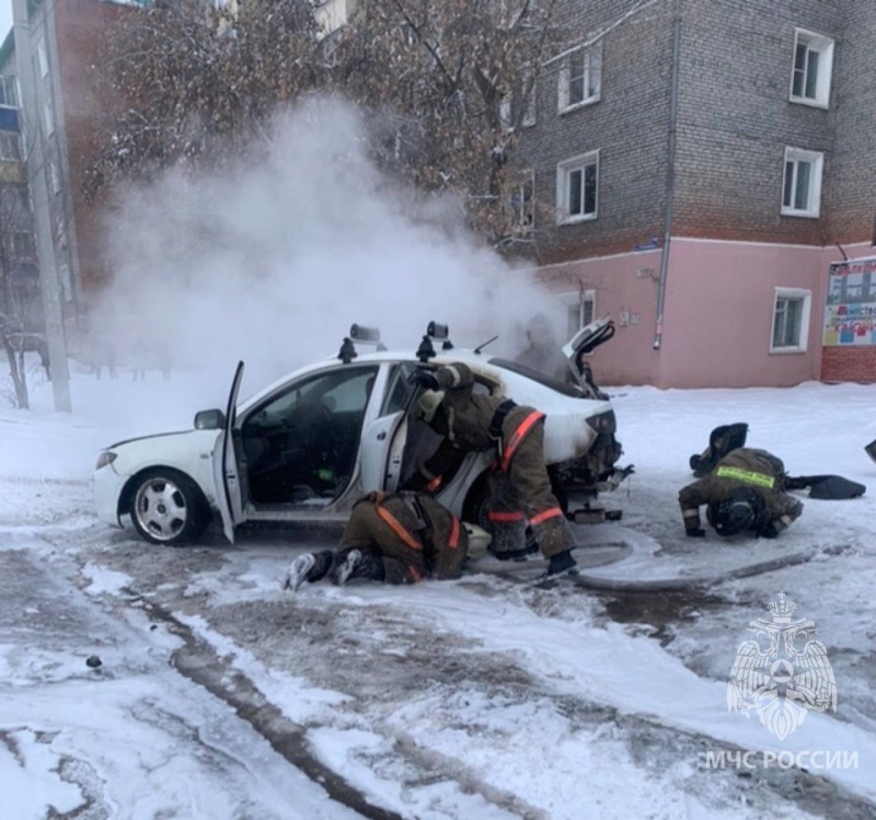 Загорание автомобиля в г. Улан-Удэ