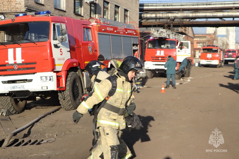 На одном из самых крупнейших предприятий Бурятии проведено тренировочное пожарно-тактическое учение